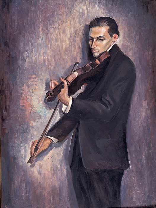 Macedonio tocando el violín 